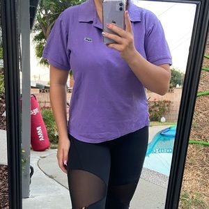 Lacoste purple polo